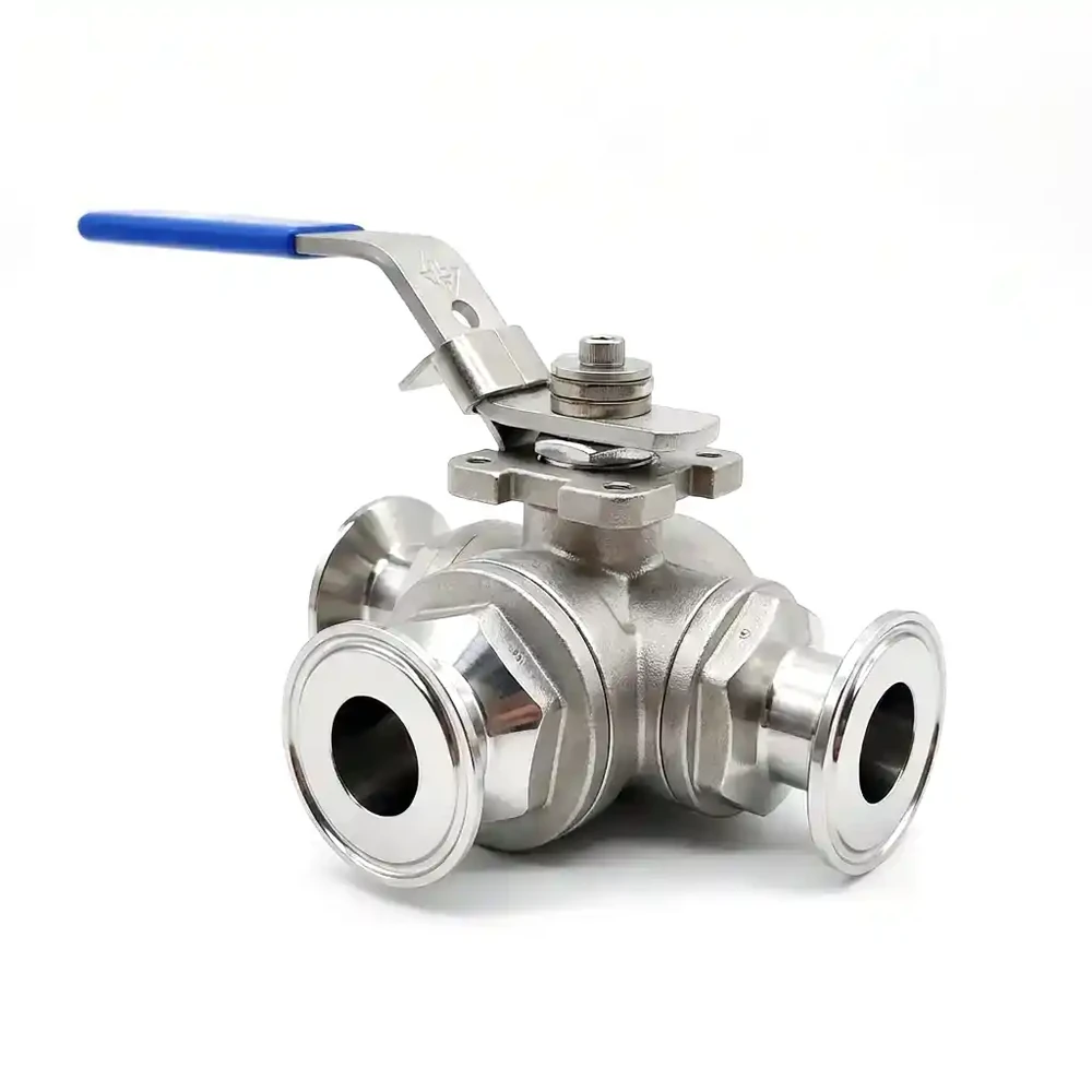衛生級手動三通球閥 L 型 T 型 Tri-Clamp 316